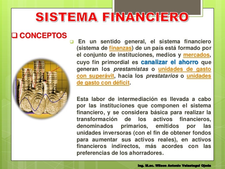 Resultado de imagen para que es el sistema financiero