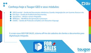 E o seu escritório???
Todo mês você ainda imprime, gera protocolos de entrega e contrata
motoboys e entregadores para enviar a seus clientes?
GFIP, SEFIP, GIA, DACON, DCTF, RAIS, Folha de Pagamentos e outros
documentos já são eletrônicos. Você continua imprimindo e guardando
em arquivo físico ou enviando a seus clientes?
Quando seu cliente pede um documento ou informação é aquela
correria para procurar nos arquivos, ver em que computador pode estar
armazenado ou se já enviou de volta para seu cliente?
Todo final de mês é aquele stress para saber se seu cliente enviou todos
os arquivos de XML das NF-e de Entrada e Saída para você contabilizar
no SPED?
Arquivos físicos, pastas em computadores, papéis e protocolos em
caixas é como você guarda as informações e documentos de seus
clientes?
9O%LO
REM IPSU
M
 