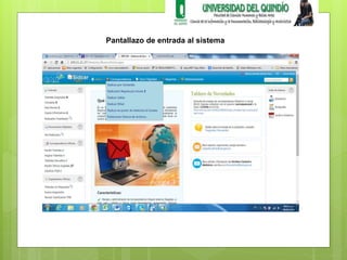Pantallazo de entrada al sistema 
 