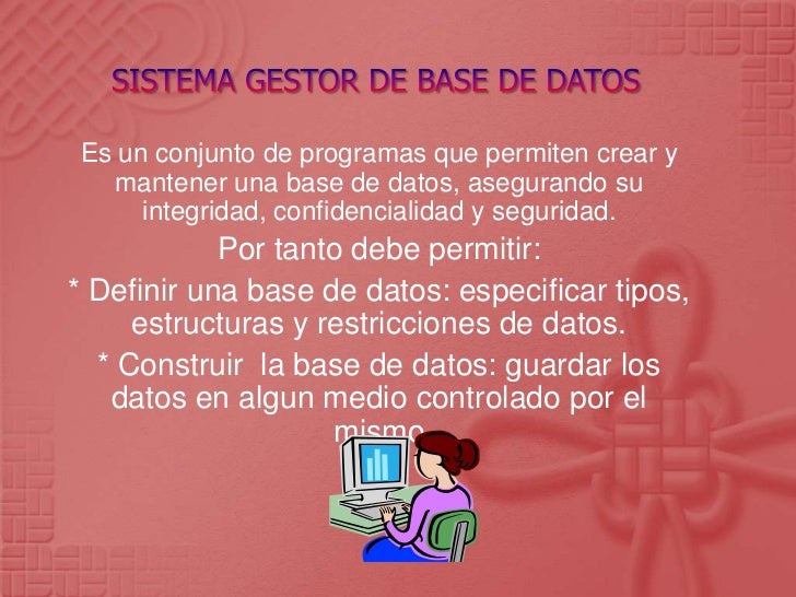 Sistema gestor de base de datos