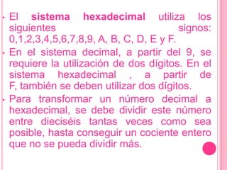 Sistema hexadecimal | PPTX