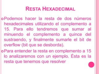 Sistema hexadecimal | PPTX