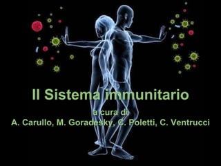 Il Sistema immunitario
a cura di
A. Carullo, M. Goradesky, C. Poletti, C. Ventrucci
 