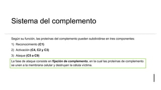 Complemento Componentes sistema inmune, características y funciones | PPTX