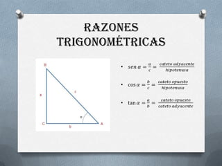 Razones
Trigonométricas
 
