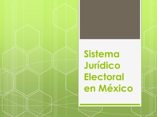 Sistema
Jurídico
Electoral
en México
 