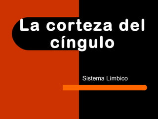 MUSCULO
SNC
La corteza del
cíngulo
Sistema Límbico
 