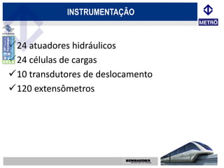 INSTRUMENTAÇÃO


24 atuadores hidráulicos
24 células de cargas
10 transdutores de deslocamento
120 extensômetros
 