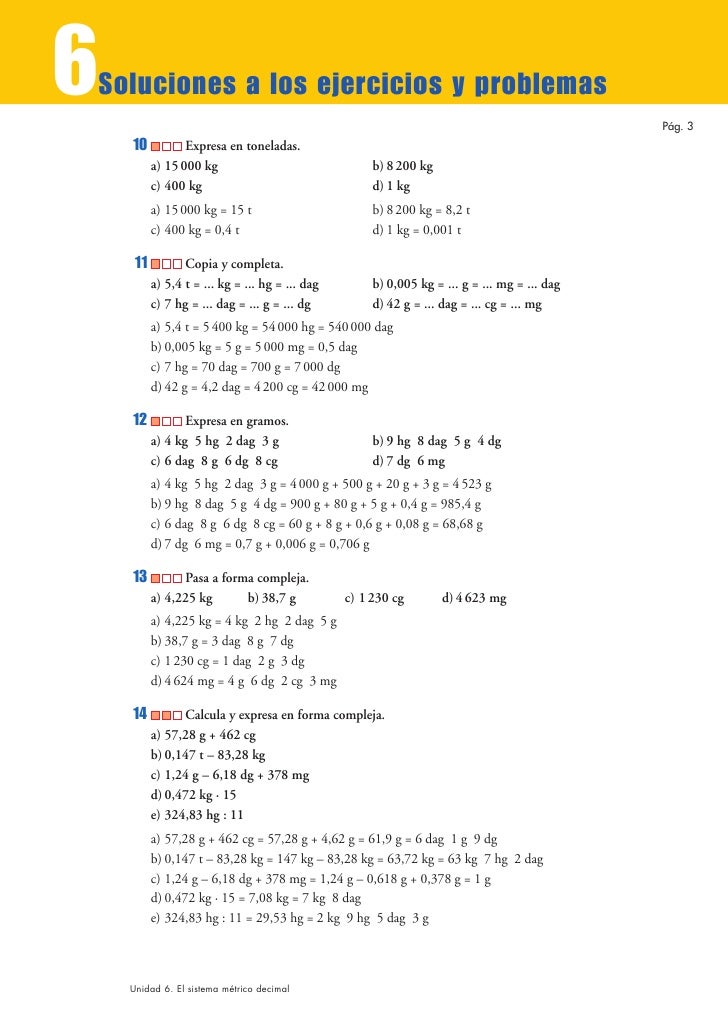 Sistema Metrico Decimal 2 Resuelto