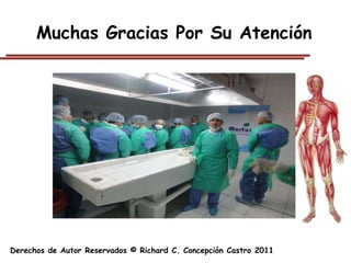 Muchas Gracias Por Su Atención




Derechos de Autor Reservados © Richard C. Concepción Castro 2011
 