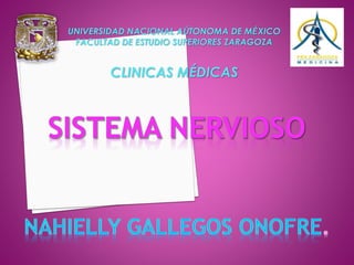UNIVERSIDAD NACIONAL AÚTONOMA DE MÉXICO
FACULTAD DE ESTUDIO SUPERIORES ZARAGOZA
CLINICAS MÉDICAS
 