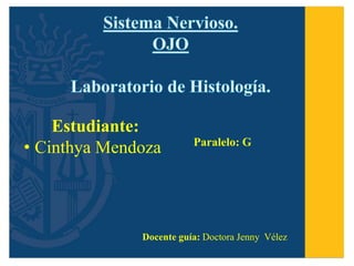 Estudiante:
• Cinthya Mendoza
Docente guía: Doctora Jenny Vélez
Paralelo: G
 