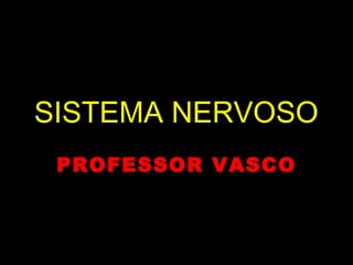 SISTEMA NERVOSO
 PROFESSOR VASCO
 