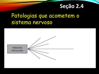 Seção 2.4
Patologias que acometem o
sistema nervoso
 