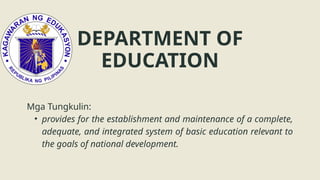 Sistema ng Edukasyon sa Pilipinas (DepEd) | PPTX