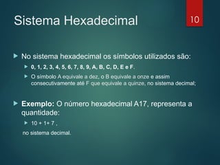 Apresentação de Sistemas digitais binário, octal e hexadecimal | PPTX