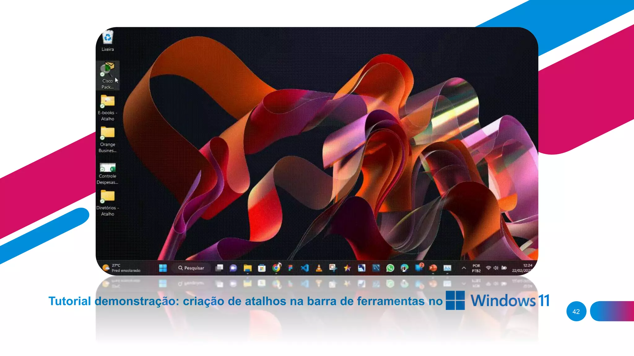 Tutorial demonstração: criação de atalhos na barra de ferramentas no
42
 