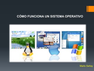 CÓMO FUNCIONA UN SISTEMA OPERATIVO




                                Marlo Sañay
 