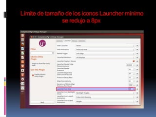 Límite de tamaño de los iconos Launcher mínimo
se redujo a 8px

 
