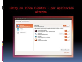 Unity en línea Cuentas - por aplicación
alterna

 