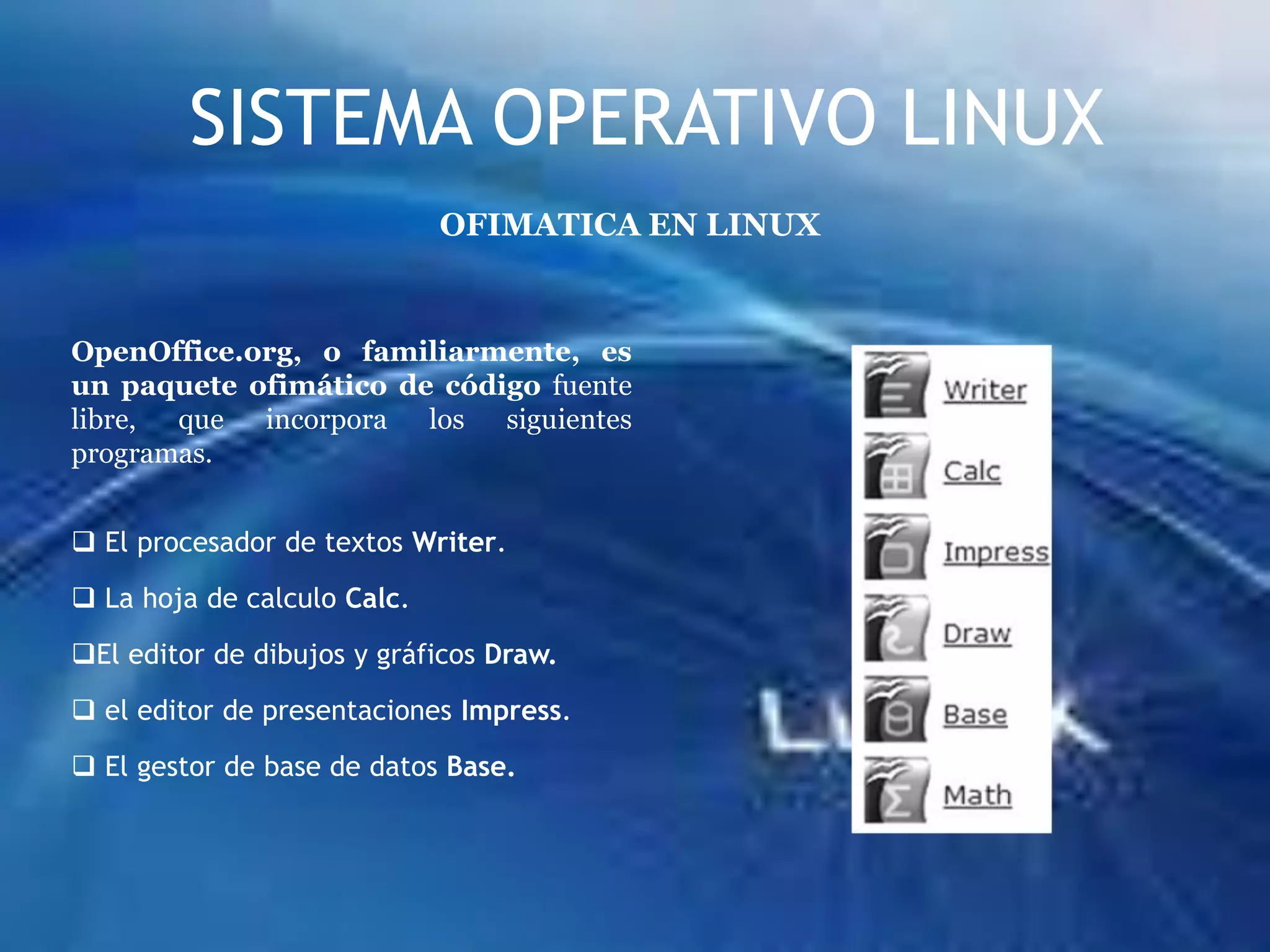 SISTEMA OPERATIVO LINUXGESTION DE USUARIOSLas opciones Usuarios y Grupos ofrecen la posibilidad de compartir el ordenador entre varios usuarios, estableciendo distintos privilegios o permisos paracada uno de ellos.