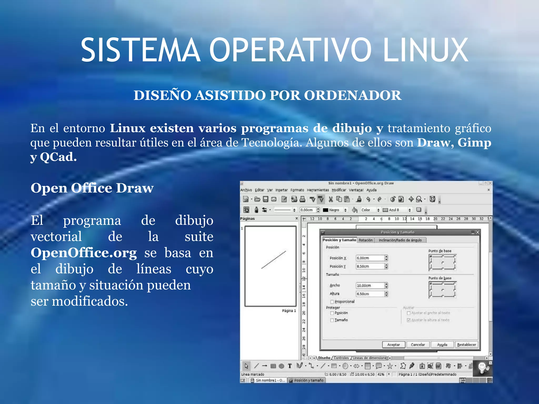 el editor de presentaciones Impress.