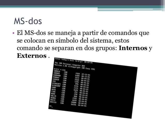 Sistema operativo ms dos