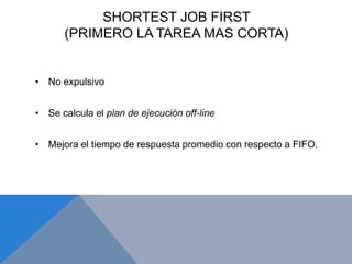 Minimizar el tiempo de respuesta de ejecución de los procesos 