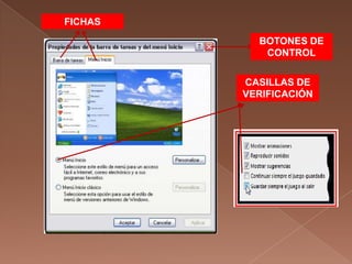 FICHAS
           BOTONES DE
            CONTROL


         CASILLAS DE
         VERIFICACIÓN
 