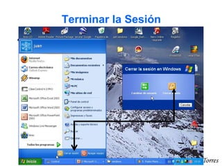 14Prof. Juan Torres
Terminar la Sesión
• Menú de Inicio -> Apagar Equipo
 