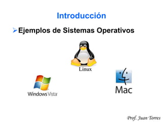 5Prof. Juan Torres
Introducción
Ejemplos de Sistemas Operativos
Linux
 