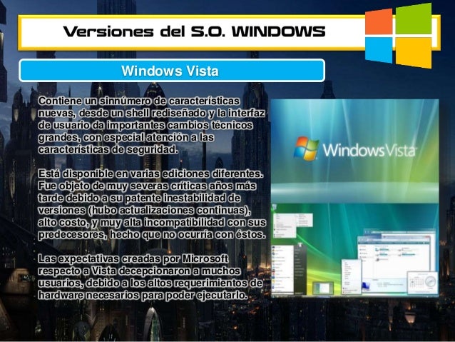 Windows Vista Versiones Del Sistema Operativo