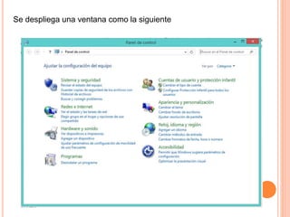 Se despliega una ventana como la siguiente
 