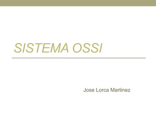 SISTEMA OSSI
Jose Lorca Martinez
 