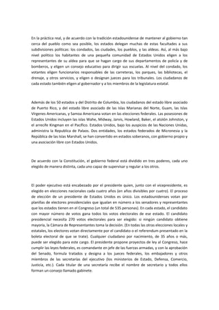 Sistema político de estados unidos de américa | ODT