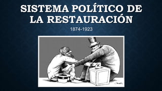 SISTEMA POLÍTICO DE
LA RESTAURACIÓN
1874-1923
 