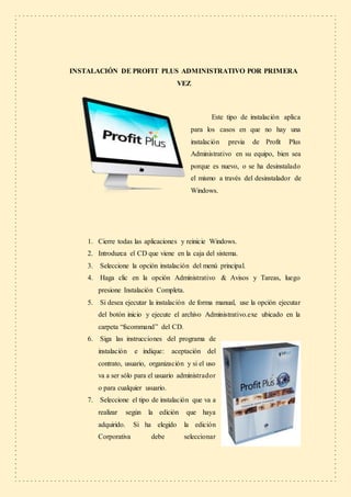 Sistema profit plus | DOCX
