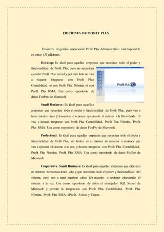 SISTEMA PROFIT PLUS | DOCX