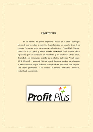 SISTEMA PROFIT PLUS | DOCX