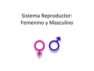 Sistema Reproductor:
Femenino y Masculino

1

 