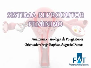 Anatomiae Fisiologia de Poligástricos
Orientador: Profº Raphael Auguste Dantas
 