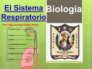 El Sistema
Respiratorio
Prof. Miguel Ángel Guillen Poma
Biología
 