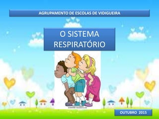 AGRUPAMENTO DE ESCOLAS DE VIDIGUEIRA
OUTUBRO 2015
O SISTEMA
RESPIRATÓRIO
 