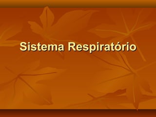 Sistema RespiratórioSistema Respiratório
 