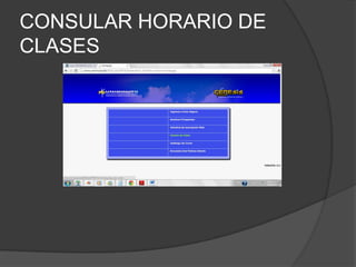 CONSULAR HORARIO DE
CLASES
 