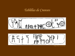 Tablillas de Cnossos   Imagen: http://www.proel.org 