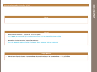 Sistemas de Numeração e Conversão de Bases