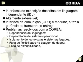 Sistemas Distribuídos: RMI, CORBA e SOA