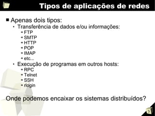 Sistemas Distribuídos: RMI, CORBA e SOA