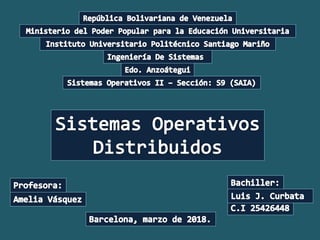 Sistemas operativos distribuidos
